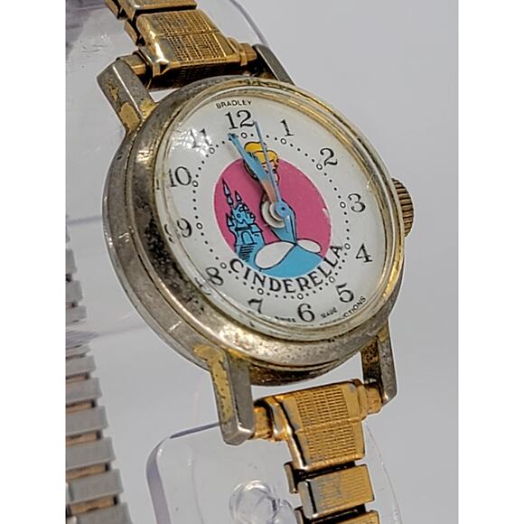 Disney Accessories Vintage Bradley Cinderella Swiss Made Watch With